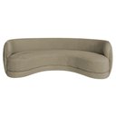 Ver imagem 5 de Sofá Curvo 3 Lugares Sala de Estar Recepção Noruega 180cm Suede Cappuccino - Amarena Móveis