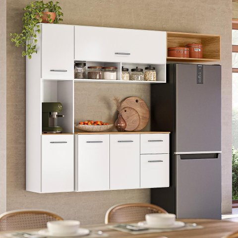 Cozinha Suspensa 6 Portas 1 Gaveta Becca