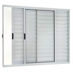 Jlt Veneziana 3 Folhas sem Grade Vidro Liso Branco - Economica - 100x150 (0407) - 3