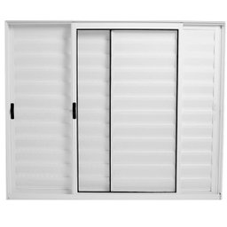 Jlt Veneziana 3 Folhas sem Grade Vidro Liso Branco - Economica - 100x150 (0407) - 2