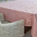 Ver imagem 1 de Toalha de Mesa Jantar 6 Lugares Jacquard 2,10x1,40m Rosê