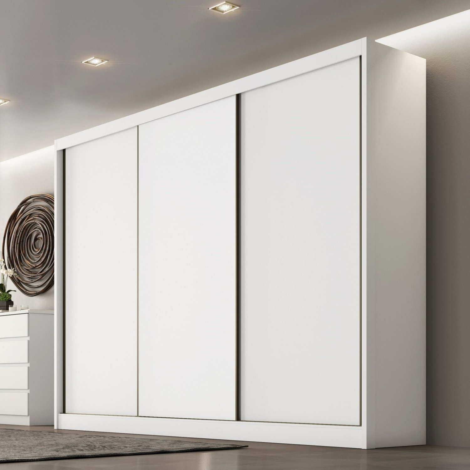 Guarda Roupa Casal 3 Portas 4 Gavetas Miami Novo Horizonte - 1