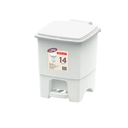 Ver imagem 1 de Cesto de Lixo Quadrado com Pedal 14 Litros Plástico Branco:branco
