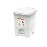 Cesto de Lixo Quadrado com Pedal 14 Litros Plástico Branco:branco - 1