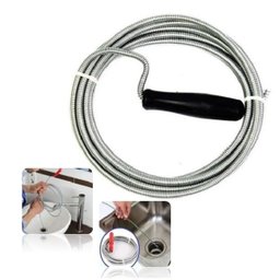 Desentupidor Manual Aço Inox 3m Pia Cozinha Ralo Lavanderia - 5