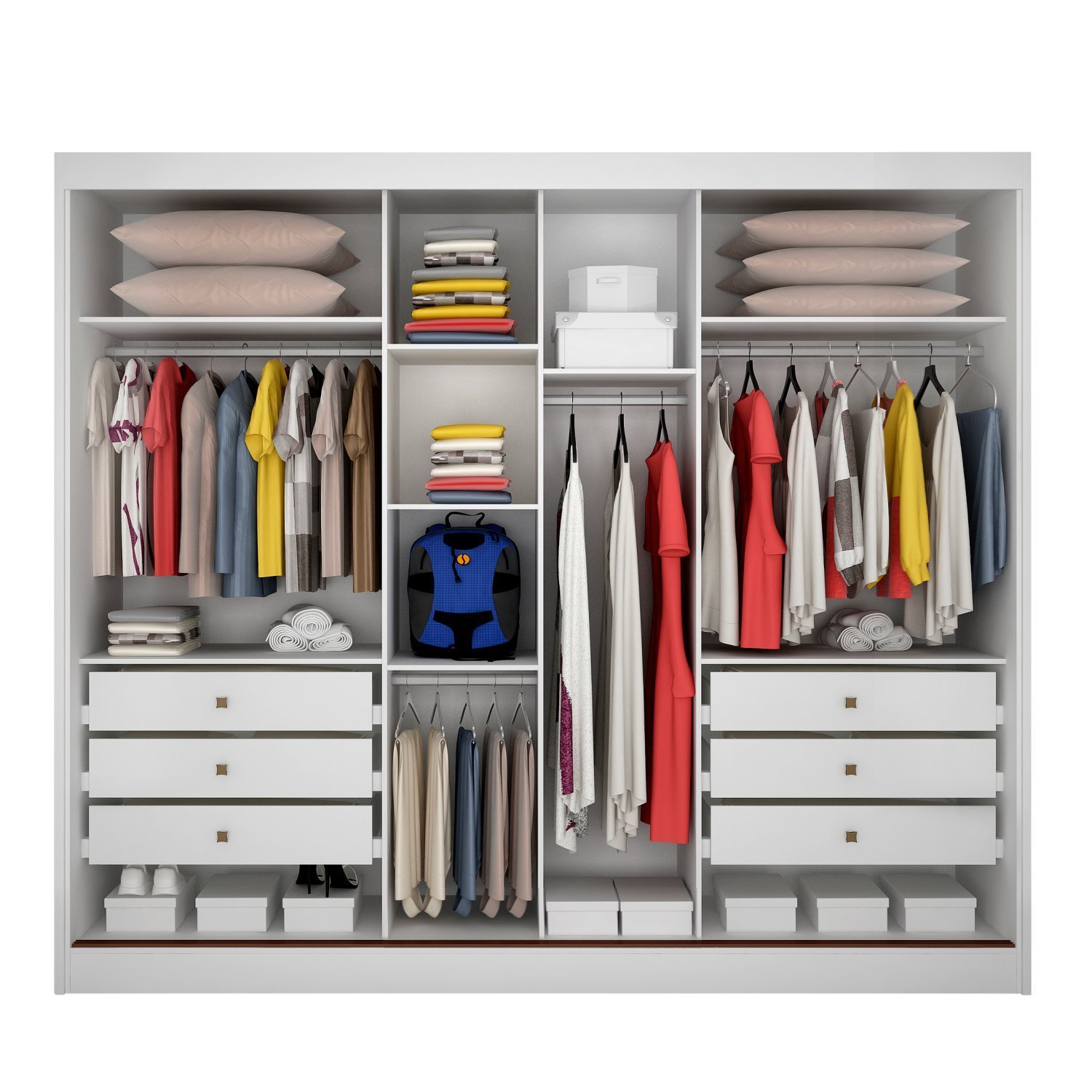 Guarda Roupa Casal 3 Portas 6 Gavetas Miami  - 2