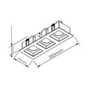 Ver imagem 2 de Spot de Embutir Newline Flat para 3 Lâmpadas Par 20 E27 Bivolt Branco Preto
