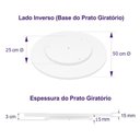 Ver imagem 6 de Centro de Mesa Prato Giratório Tábua 50cm Branco