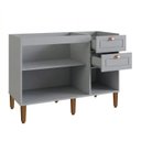 Ver imagem 3 de Balcão para Cozinha 120cm com 3 Portas e 2 Gavetas Americana Cinza Crystal