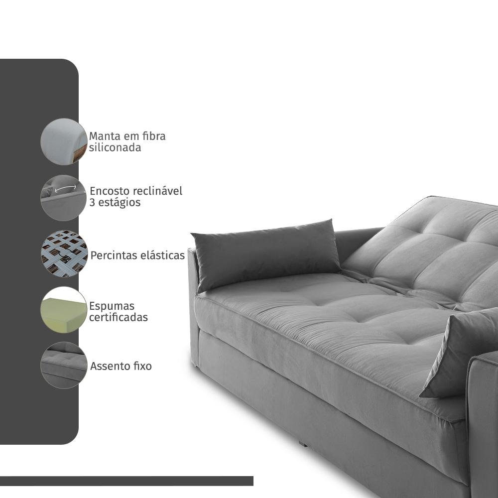 Sofá Cama Hidra 2,23m  - 4