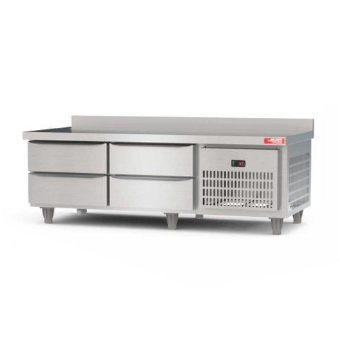 Balcão de Serviço Refrigerado com Gavetas 1,50 Metros Inox Brg15 220v - Red Chameleon
