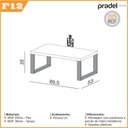 Ver imagem 2 de Mesa De Centro Industrial 89,5 Cm Freijó Preto Fosco