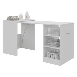 Armário Lavanderia / Mesa Dobrável Ibiza Multimóveis Branco - 2