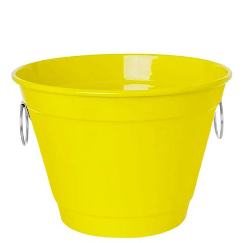 Balde de Gelo e Cerveja Térmico em Alumínio 6,5L Bbq - Amarelo