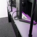 Ver imagem 3 de Suporte Organizador de Cabos para Mesa Gamer Home Office