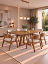 Ver imagem 1 de Conjunto Sala de Jantar 6 Lugares Freijó Siena - On Móveis