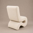 Ver imagem 5 de Poltrona Decorativa Marina Corino Modena Orgânica Moderna Creme Corino Modena