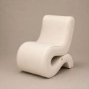 Ver imagem 3 de Poltrona Decorativa Marina Corino Modena Orgânica Moderna Creme Corino Modena