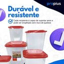 Ver imagem 6 de Porta Mantimento Conjunto De Potes Marmita Condimentos Feijão Arroz Café Açúcar Farinha Dispenser Mu