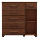 Ver imagem 5 de Cômoda 6 Gavetas 1 Porta em Madeira Maciça Ouro