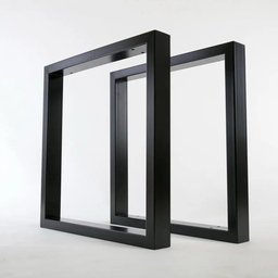 Pé De Mesa Estilo Industrial Metalon 50×30 2und - 3