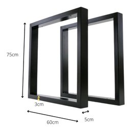 Pé De Mesa Estilo Industrial Metalon 50×30 2und - 1