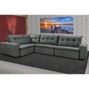 Ver imagem 1 de Sofa de Canto Retrátil e Reclinável com Molas Cama Inbox Oklahoma 3,65x2,51 ou 2,51x3,65 Cinza