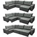 Ver imagem 2 de Sofa de Canto Retrátil e Reclinável com Molas Cama Inbox Oklahoma 3,65x2,51 ou 2,51x3,65 Cinza