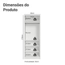 Ver imagem 5 de Guarda-roupa Modulado 2 Portas com Espelho 4 Prateleiras 1 Cabideiro Branco Neo Madesa Branco