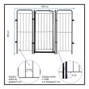 Ver imagem 4 de Cercado Dobrável 98cm Portão com 2 Módulos Ideal para Pets e Crianças