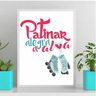 Quadro Patins Patinar Alegra A Alma 33x24cm - com vidro:Madeira preta - 2