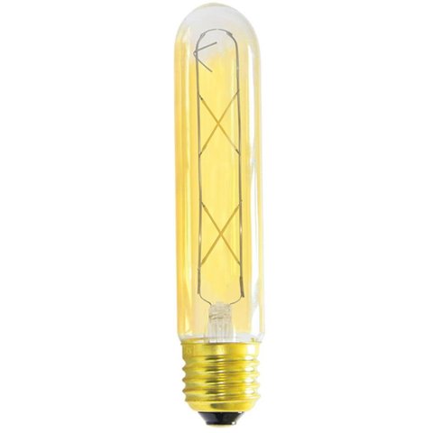 Lâmpada Vintage Led Tubo T185 de 4 Watts e 2400K - 05320 - OUROLUX Lâmpada Vintage Led Tubo T185 4W 
