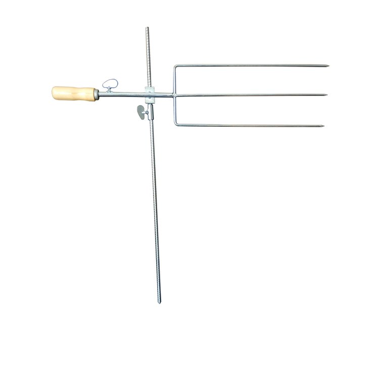 Espeto Para Fogo De Chão Giratório Reforçado 69 cm