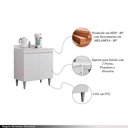 Ver imagem 3 de Conjunto Balcão de Cozinha com Tampo Papin Mdp/bp Branco G96 - Gran Belo