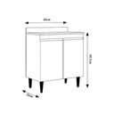 Ver imagem 4 de Conjunto Balcão de Cozinha com Tampo Papin Mdp/bp Branco G96 - Gran Belo