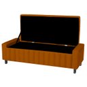 Ver imagem 3 de Calçadeira Baú Casal King Size Estofada Alicia Veludo