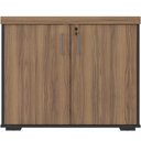 Ver imagem 3 de Balcão para Escritório com Chave Office Multiuso Atria Executiva A02 Nogal Preto - Lyam Decor