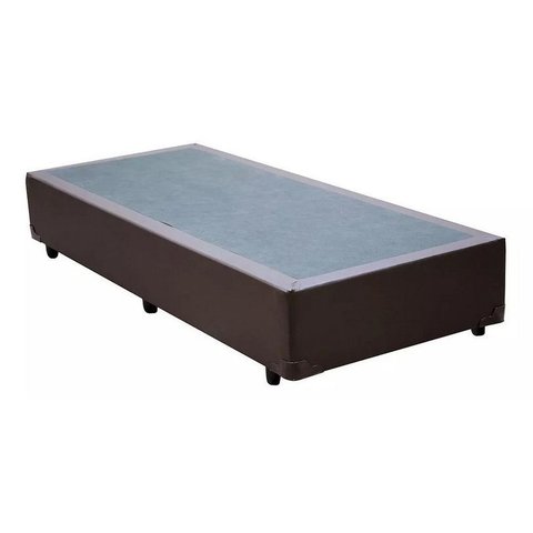 Cama Base Solteiro Corino(0.88X1.88):MARROM