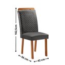 Ver imagem 3 de Mesa de Jantar Yasmin 180cm Tampo MDF Vidro Canto Copo com 6 Cadeiras Aline Moderna Mobília
