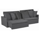 Ver imagem 7 de Sofá Modular Olinda 4 Lugares 2.30 MT com Molas Retrátil e Reclinável Veludo Nobre Sofatec