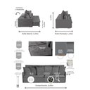 Ver imagem 3 de Sofá Modular Olinda 4 Lugares 2.30 MT com Molas Retrátil e Reclinável Veludo Nobre Sofatec