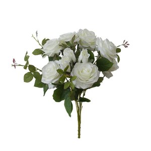 Flores Artificiais - Buquê de Rosas Diana Branca | Formosinha