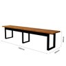 Banco 190cm Estilo Industrial para Varanda e Churrasqueira:nature - 3