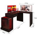 Ver imagem 3 de Mesa Gamer com Extensor em L e 1 Gaveta Drx-9000 Preto