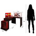Ver imagem 4 de Mesa Gamer com Extensor em L e 1 Gaveta Drx-9000 Preto