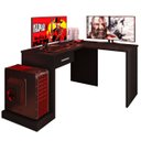 Ver imagem 1 de Mesa Gamer com Extensor em L e 1 Gaveta Drx-9000 Preto