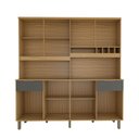 Ver imagem 5 de Cozinha Compacta Castilla 8 Portas 2 Gavetas 100% Mdf Amêndoa/chumbo - Panorama Móveis