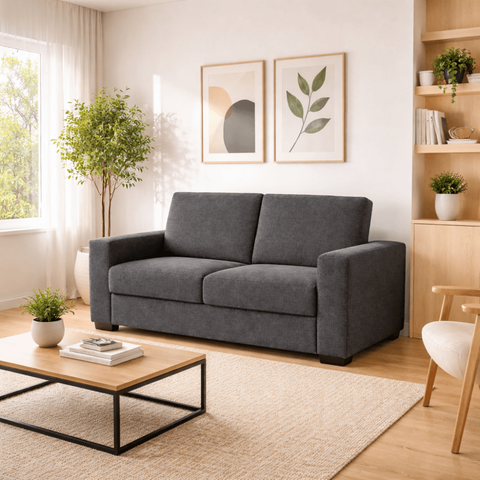 Sofá 3 Lugares Namoradeira Sala Estar Confortável Recepção Moderno Sofisticado Linho