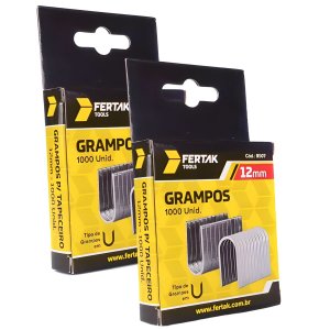 Grampos 12mm Tipo U para Grampeador de Pressão com 2000 Un | Fertak