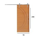 Ver imagem 3 de Porta Correr 11 Trilho Soft Aparente Puxador Tubo 60cm 72cm x 210cm Concept Rodam Abertura Esquerda Branco